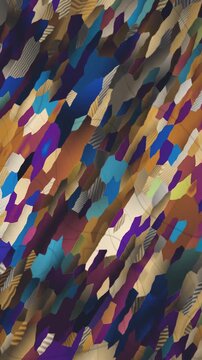 Crossed Polarized Light Mineral Grain Mosaic With Sweeping Extinction Bands Seamless Loop in soft grey tones vertical 9:16