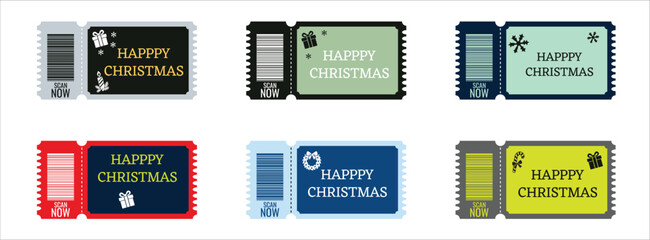 Happy Christmas card design. Ready for print. Holiday greetings collection © Mumtaz