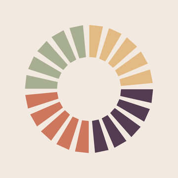 Segmented torus abstract geometric vector design