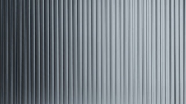 Vertical ribbed metal wall panel with smooth gradient lighting