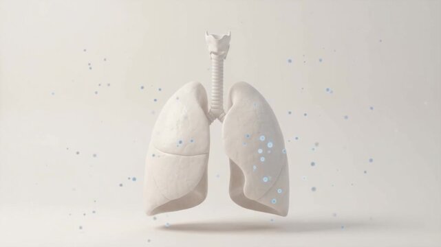 Human Lung Anatomy and Respiratory System Breathing Animation