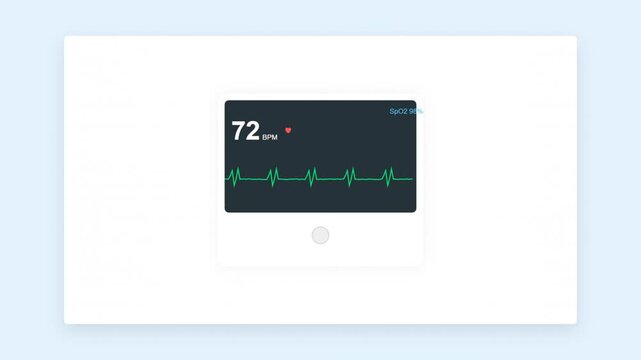 Heart Rate Monitor Screen Displaying Stable Pulse