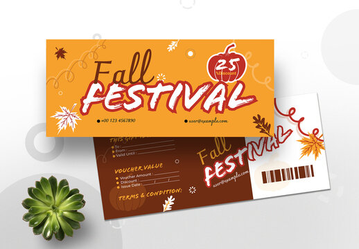 Fall Festival Gift Voucher Design