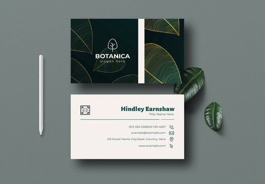 Luxury Botanical Business Card Template