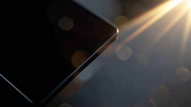 Sleek smartphone screen mockup for fintech banking app banner