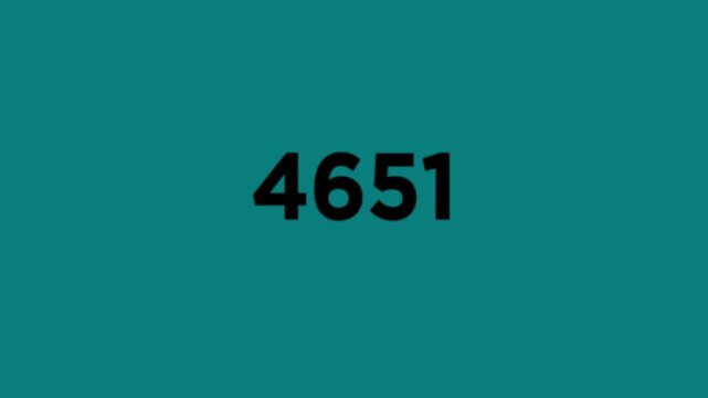 10k number counting on white background.Number counter animation from zero to ten thousand.