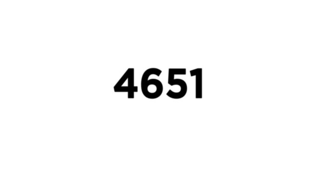10k number counting on white background.Number counter animation from zero to ten thousand, Social media numbers counting motion animation.