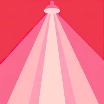 Pink spotlight shining on background