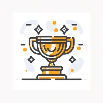 Gold trophy cup achievement icon