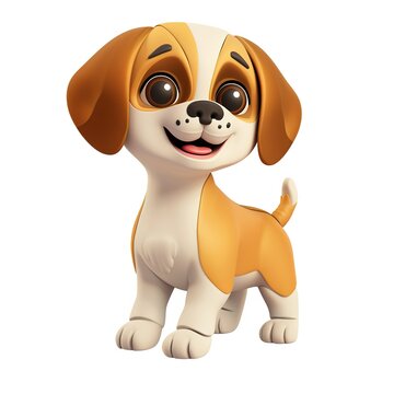 Cute cartoon puppy for International Dog Day