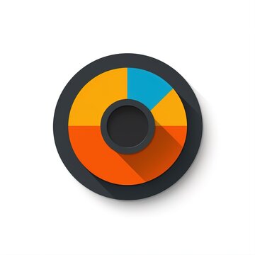 Circular pie chart business icon