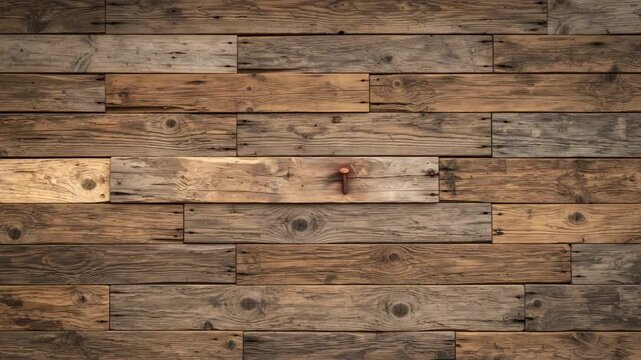 Wooden Design Backdrop Animation Seamless Loop 4K, Rustic Reclaimed Wood Plank Background Texture Warm Grain Knot, 