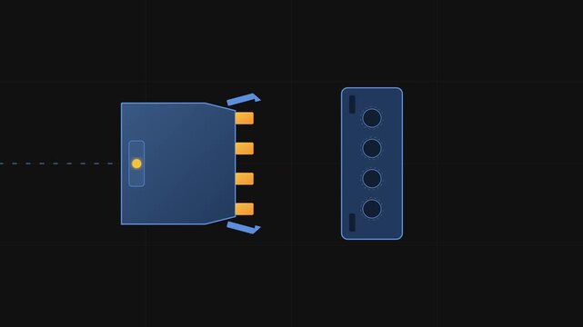Automated Subsea Hydraulic Umbilical Flying Lead Connector Docking Animation