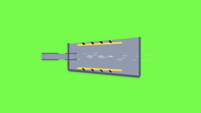 Supersonic Convergent-Divergent Ejector Nozzle Mixer Aerodynamics Line Art 4K Motion Graphic