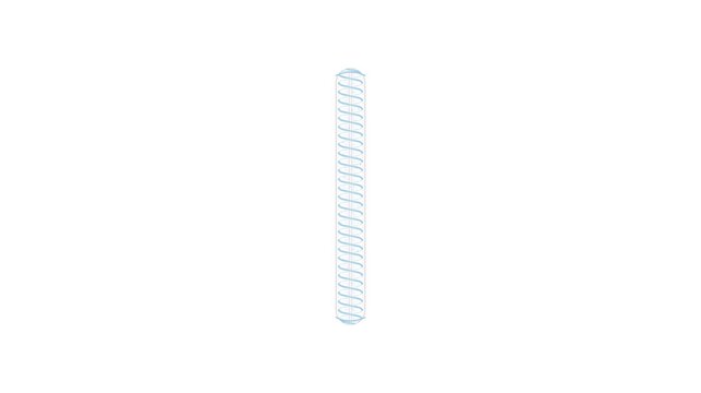 High-Purity PTFE Spinning Band Distillation Column Rotor with Helical Mesh Animation