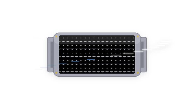 Aerospace Bleed Air Ozone Converter Core Mechanical Motion Graphic