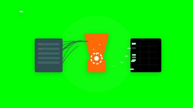 Data Warehouse Migration to Cloud Lakehouse Conversion Process Motion Graphic