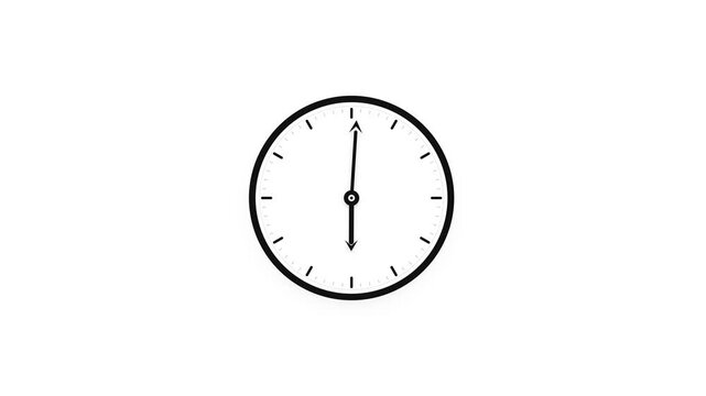 Animated wall clock face with rapidly spinning hands for time lapse concept