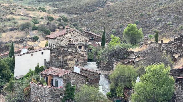 Patones patones de arriba historic village stone houses view
