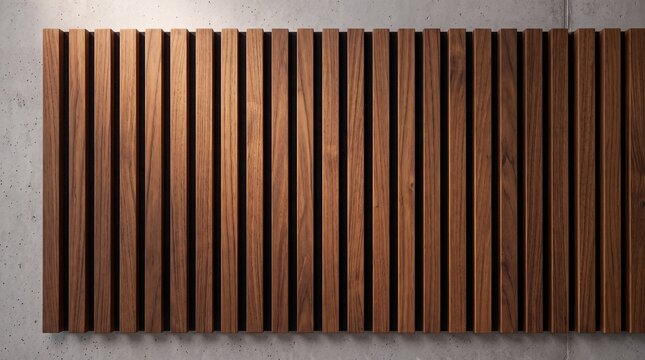 Slatted Teak Wood Acoustic Panel Texture
