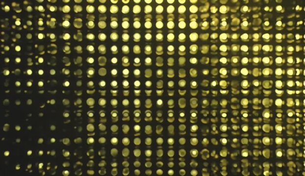 abstract animation featuring a vibrant pattern of luminous yellow dots isolated against a pristine white background