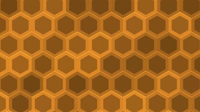アンバーのハニカム模様の背景（シームレスループ）