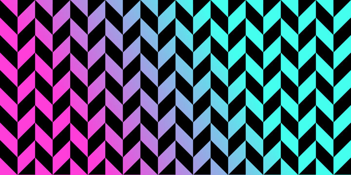 Chevron Stripe Pattern Pink Purple Teal Gradient