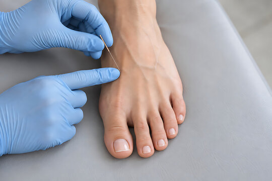 LR3 Acupuncture Point Location on Adult Foot