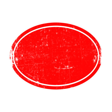 A vibrant red oval shape with a thin black border centered on a solid black background, simple geometric for web isolated on a transparent background