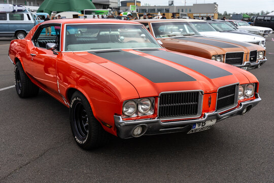 LAUSITZRING, GERMANY &ndash; SEPTEMBER 19, 2026: Mid-size car Oldsmobile Cutlass. DEKRA Klassik Tage (DEKRA Classic Days).