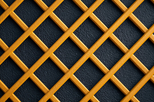 Orange Diagonal Grid Pattern on Dark Textured Background