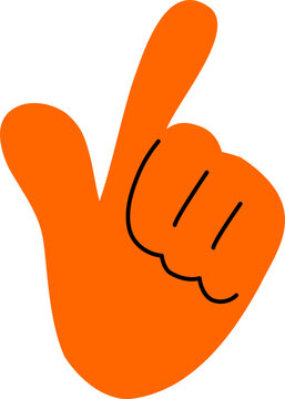 hand with thumb up and index finger check point thinking right idea got it