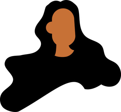 woman with hair face abstract shape element art
