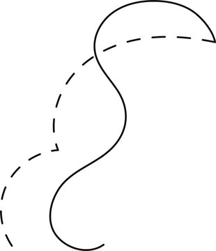 dotted line decor abstract element