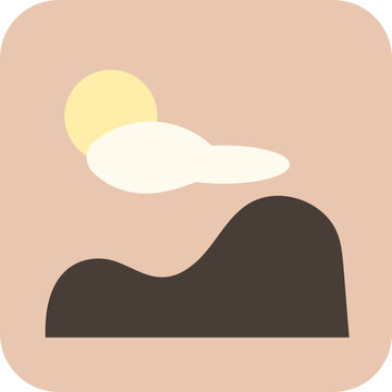 picture frame sun cloud mountain
