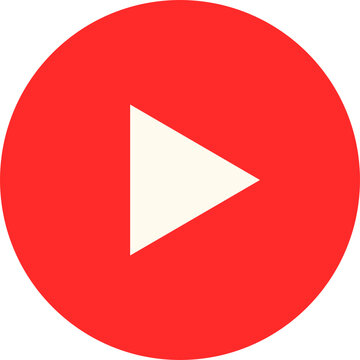 video player button red isolated