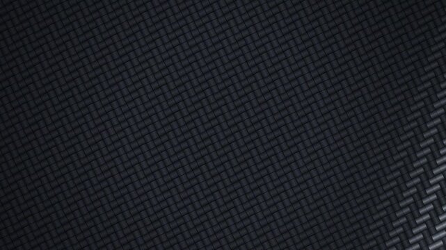 Dark Carbon Fiber Woven Texture Background with Light Gradient