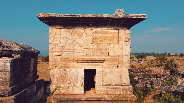 Ancient Stone Tomb Structure In Historic Archaeological Landscape