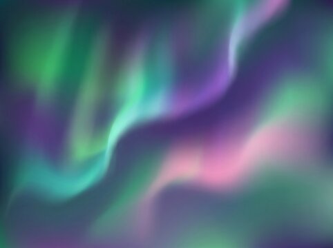 Aurora Gradient Mesh Background in Green and Purple