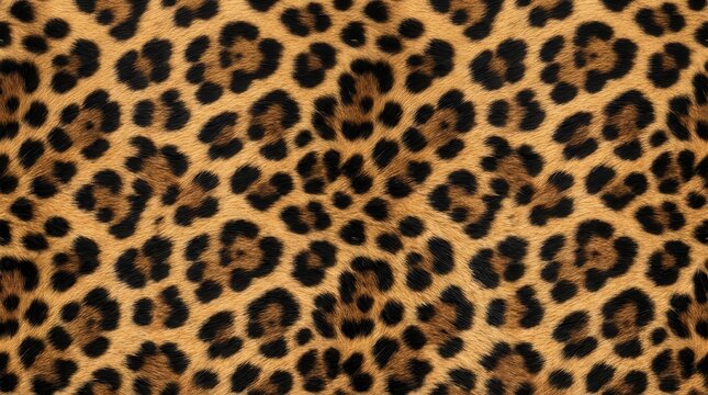 Leopard print seamless pattern suitable for wrapping materials and textile design.