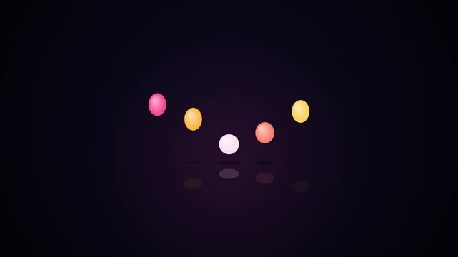 Bouncing Colorful Balls Voice Assistant Loader Animation