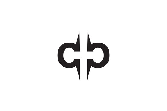 Abstract Minimalist Letter CD Monogram Logo