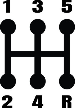 Manual Transmission Six Speed Gear Shift Pattern Automotive Control Panel Icon Transparent PNG six gears