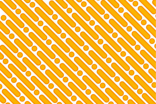 Modern Batik Parang Vector Pattern Yellow and Orange Traditional Indonesian Seamless Geometric Background