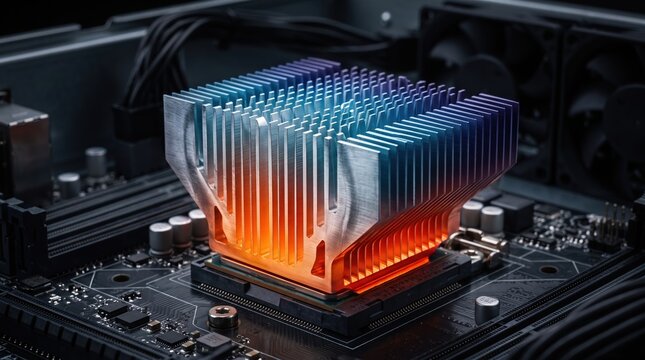 Heat Transfer Across Aluminum Heat Sink for Electronics Cooling