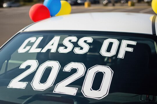 Car Window Painted with Class of 2020