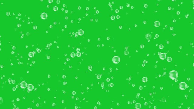 Water bubbles rising up and exploding. Loopable with alpha matte.soap water bubbles background.
Underwater bubbles transparent ovelay on chroma key green screen,Slow motion of soap air bubbles. 