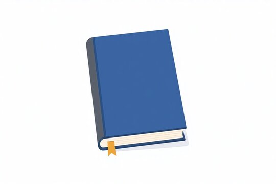 blue book isolated on white vector illustration