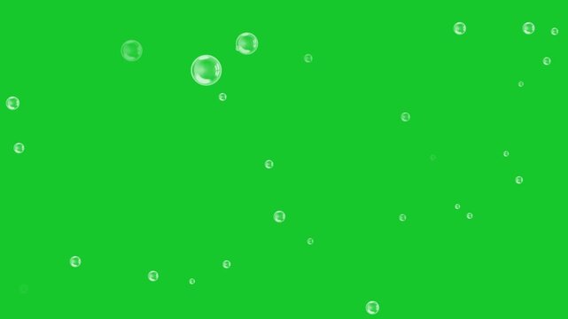 Water bubbles rising up and exploding. Loopable with alpha matte.soap water bubbles background.
Underwater bubbles transparent ovelay on chroma key green screen,Slow motion of soap air bubbles. 