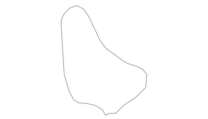 Barbados outline map with island shape for caribbean geography and infographic design. © Jones